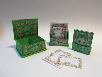 Download - Dressing Table Set -Zinnia- keepsake box,diary,stationery