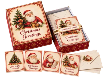 Kit - Christmas Card Boxes No1 - Santa Clause