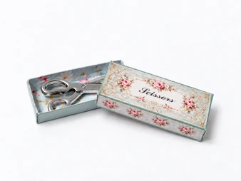 Box of Scissors - Sage Floral