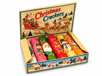 Box of Christmas Crackers - 1970s style
