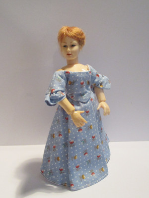 Dollhouse Miniature 1/12th 1840s dress