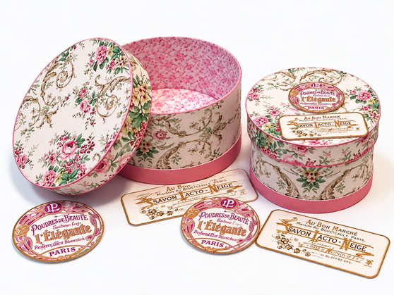 Download  -  Hat Box Set - Pink Rose