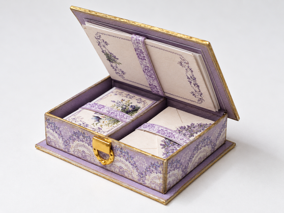 Stationery Box Lilac