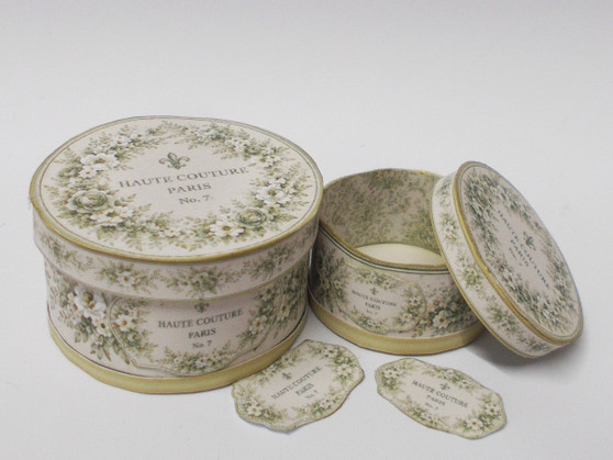Download - Floral Vintage Hat Box Set no4