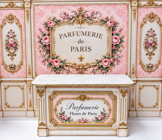Perfumery Shop Counter and backdrop Download