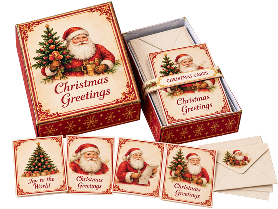 Kit - Christmas Card Boxes No1 - Santa Clause