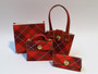 Download - Handbag set no6 - Red Tartan/Plaid