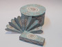 Kit - Victorian Fans, fan box and hat box Blue