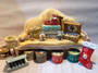 Christmas Hat Box filled with decorations/baubles CHB7