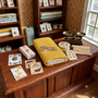Haberdashery Set in gold tones,fabric,ribbon,pins & more 10-items!