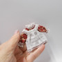Dolls House child's Victorian dress with apron on hanger