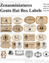 Kit - Gent's Hat Box Labels