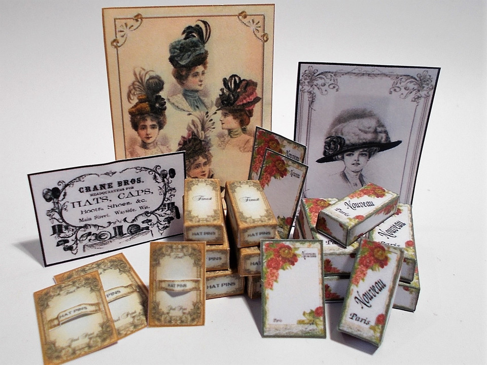Download Hat Pin Display cards, boxes & posters ZENA'S MINIATURES