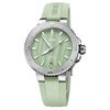 Oris Aquis Date Green Rubber Strap Watch 36.5mm 733 7770 4157 4 18 67FC