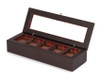 WOLF WM BROWN 5 PIECE WATCH BOX 800672