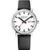 Mondaine MSE.40210.LBV White Dial 40mm, Stainless Steel Case, Leather Band