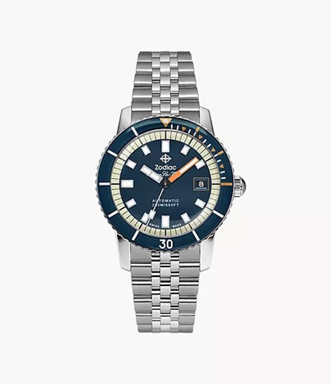 Zodiac Super Sea Wolf Compression Automatic Stainless Steel Watch