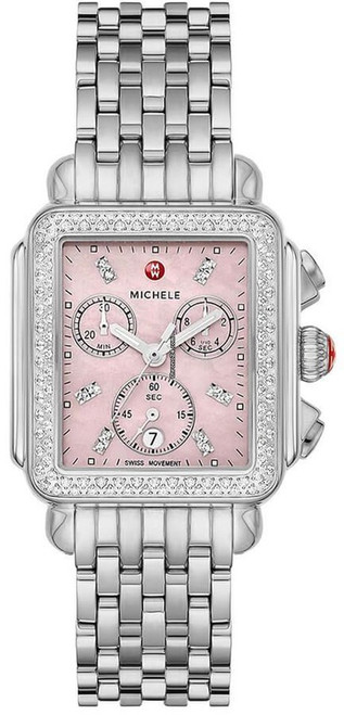 Michele Deco Diamond Stainless Steel Watch MWW06A000784 #53265