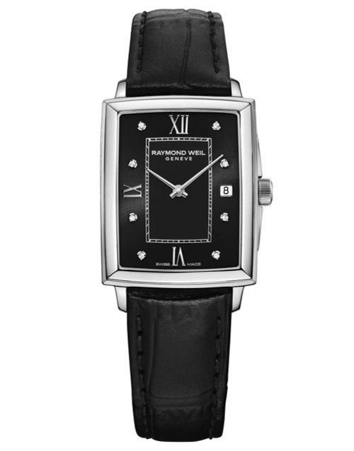 Toccata Ladies Black Dial Diamond Leather Watch 5925-STC-00295