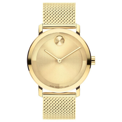 Movado Bold Evolution 2.0 Pale Gold Ionic-Plated Mesh Bracelet Watch | 40mm | 3601073