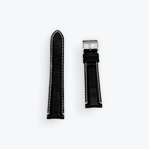 Swiss Army Vintage Ambassador XL Black Leather Strap 23mm 001598