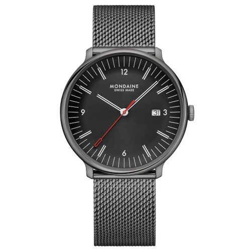Mondaine Doppio 41 mm IP Gun Stainless Steel
