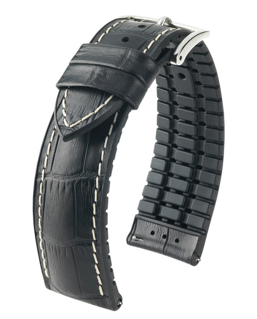 HIRSCH GEORGE Performance Embossed Calfskin 0925128050-2-22mm Black