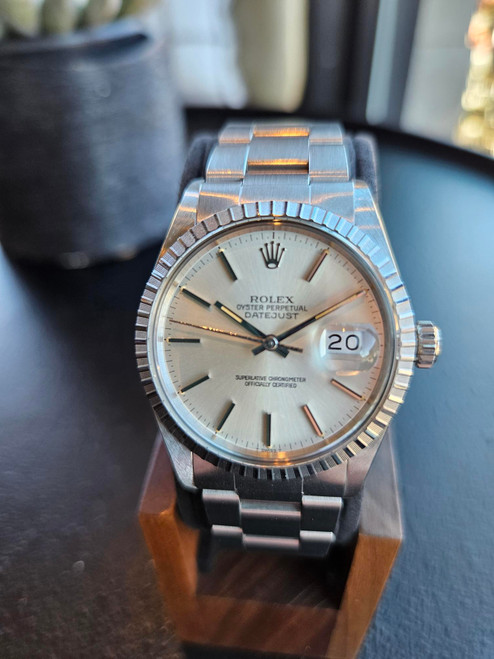 "Pre Owned" Rolex Datejust 1603 Silver dial