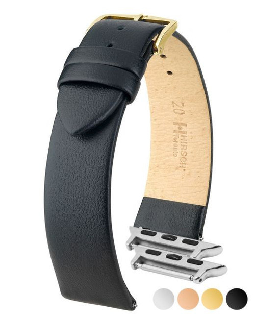 HIRSCH TORONTO Classic Calfskin Italian Watchband 03702150-1-14mm Black