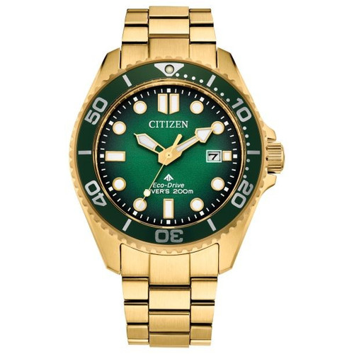 Citizen Eco-Drive Promaster Drive Green Dial Gold-Tone BN0262-59W