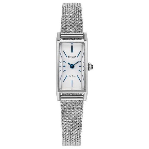 Citizen Eco-Drive Fio White Dial Mesh Bracelet EG7120-51A