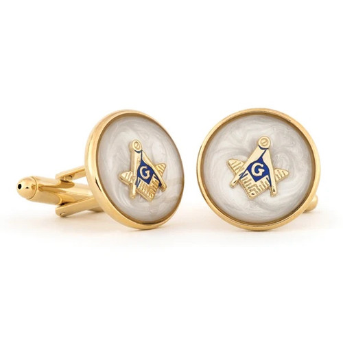 Mop Swirl Masonic Cuff Links 8843008ACL