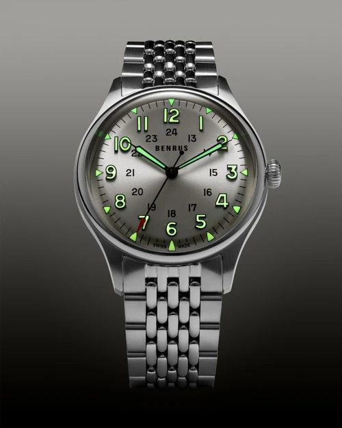 Benrus #3061 BOR 39.5mm Silver Dial Bracelet