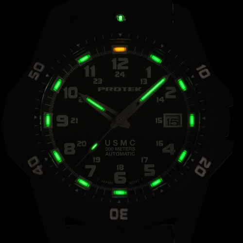 Protek USMC 42mm Green Dial Dive Watch Automatic PT1215
