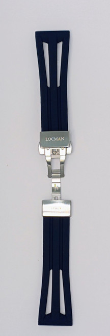 Locman Mens 24mm Navy Rubber Strap CIN0544BL23SIAD