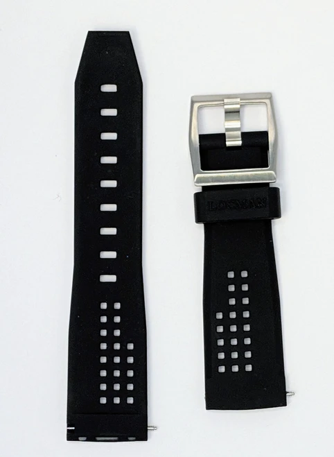 Locman Mens 24mm Black Rubber Strap CIN0215BK24SIAS