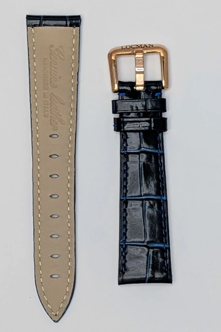 Locman Mens 21mm Blue Leather Strap CIN0251BL20PSAG
