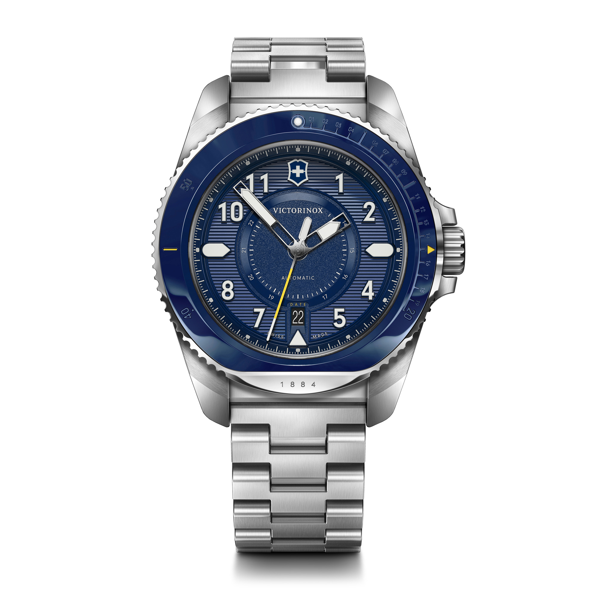 アメトリン0410 Victorinox Journey 1884 Blue Dial SS Bracelet Auto 242010