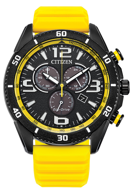 Citizen Brycen Yellow Silicon Strap AT2585-08E - Saltzman's Watches