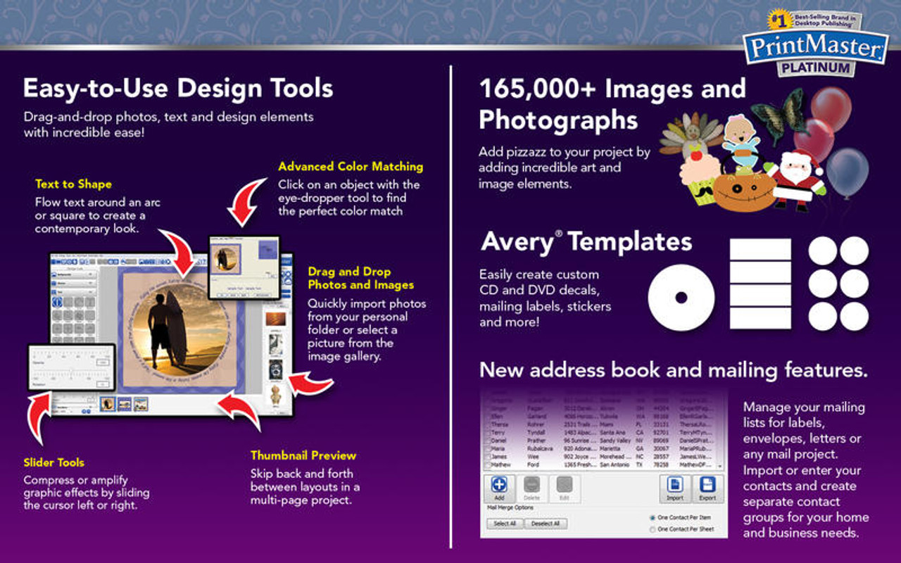 printmaster platinum 18 printing mailing labels