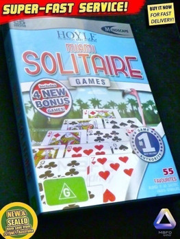 Hoyle Miami Solitaire (World's # 1) for PC Windows + 4 BONUS Card Games