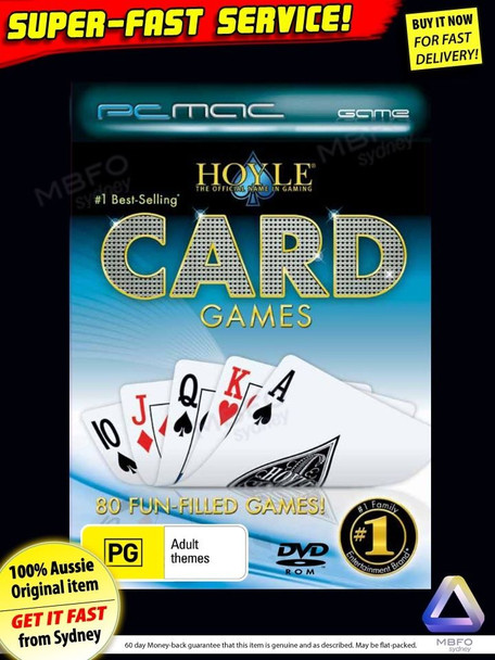 Hoyles Card Games + Video Poker (Pokies) PC Windows 7 XP and Mac OSX computer software