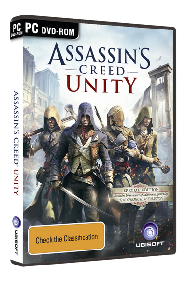 Assassin's Creed Unity Special Edition (PC) VERY RARE First Pressing Australia with D1 (Heavy) Manual