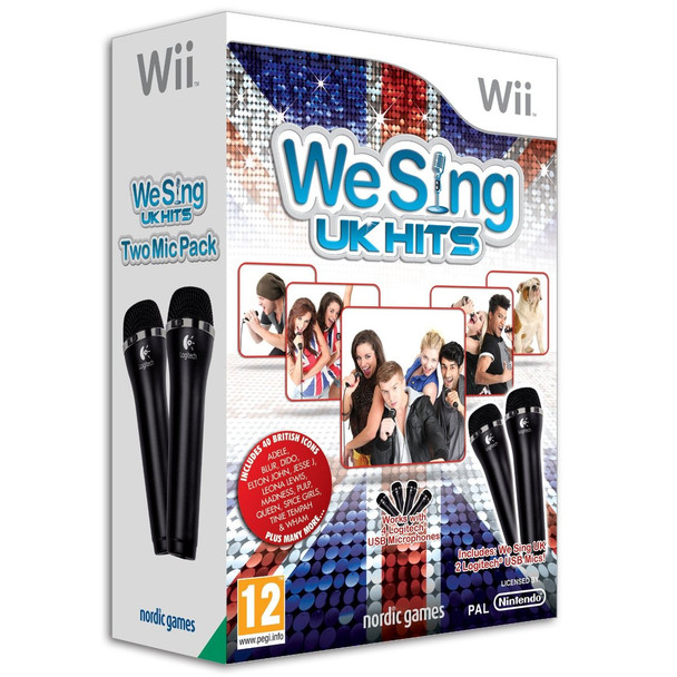We Sing UK HITS Game Bundle + 2 Microphones (Wii) (Wii U)