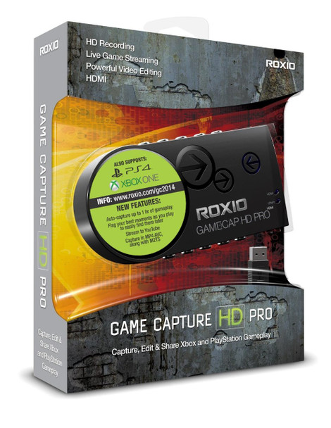 Roxio Game Capture HD Pro Console Gamecap (Sony PS4, PS3, XBox One, 360, Wii) Twitch Youtube