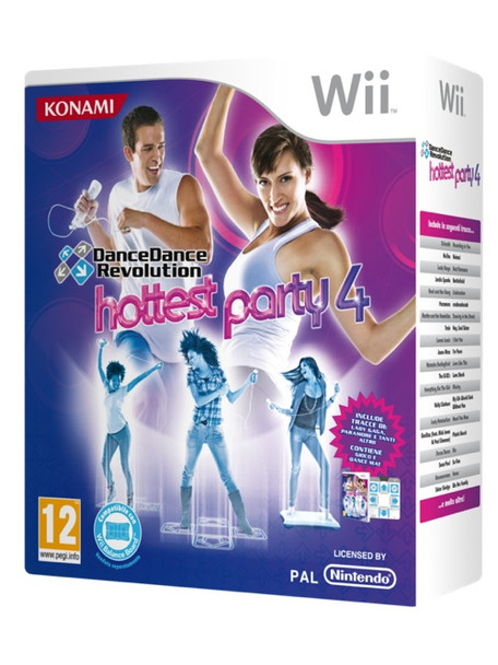 Dance Dance Revolution Hottest Party 4 game + Mat for Nintendo Wii