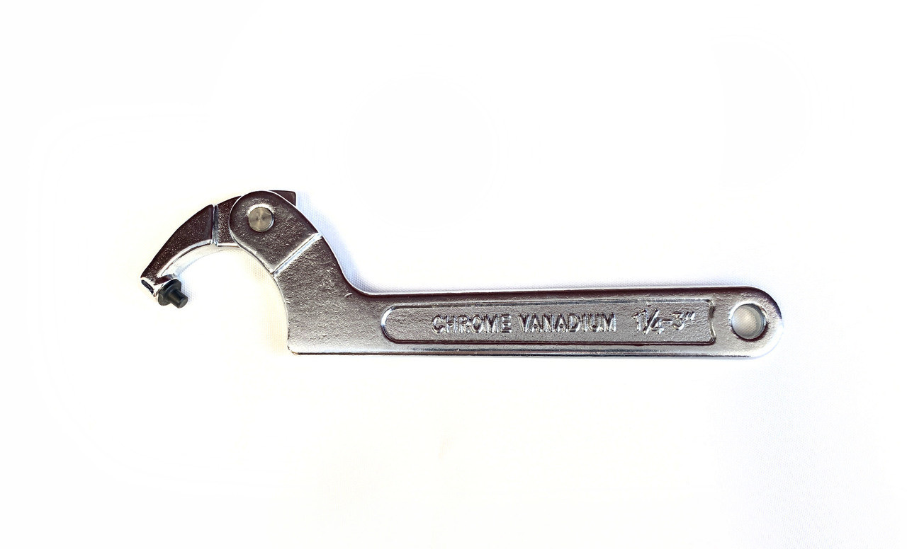 Adjustable Hook Spanner Wrench, Alloy Steel, Black Oxide - Grainger