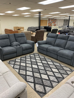 Dark Grey Power Sofa Set