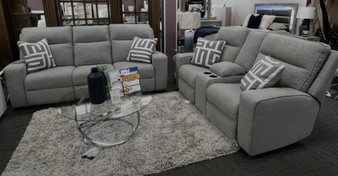 Performance fabric Dual power reclining set