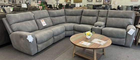 Performance Fabric Reclining Sectional with Console